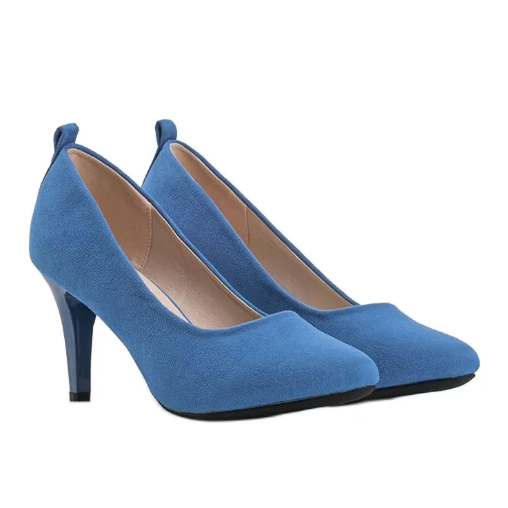 Blauwe pumps op naaldhak van Cameron