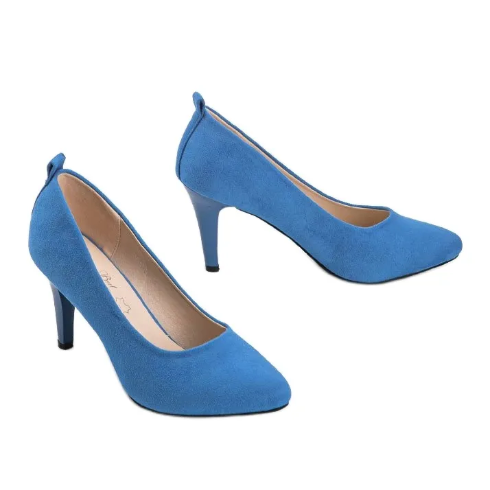 Blauwe pumps op naaldhak van Cameron