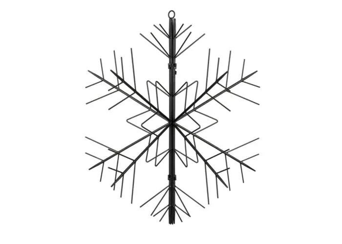 Deco sneeuwvlok d64h78cm zwart