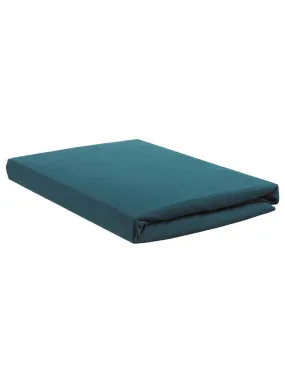 Jersey hoeslaken voor topper blauw/groen