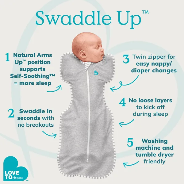 Love to dream  ™ Swaddle Up™ Rugzak white 